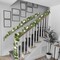 2 Pcs 6 ft Spring & Summer White Geranium Garland – Artificial Floral Vine for Porch, Mantle, Table Centerpiece, Farmhouse, Wedding & Outdoor Decor, UV-Resistant Hanging Flowers